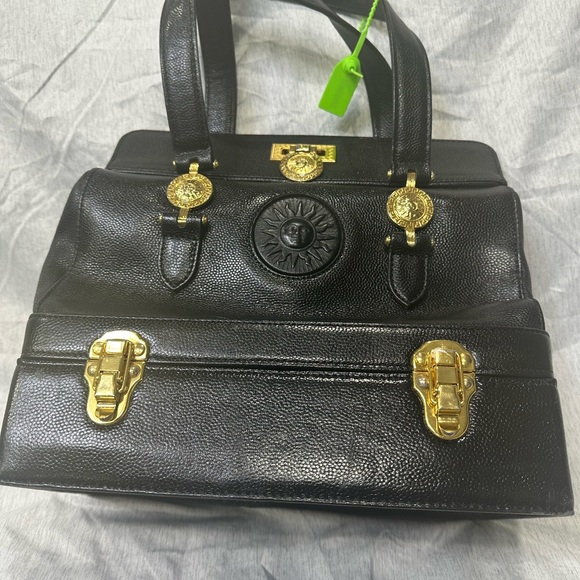 VERSACE RARE LEATHER TRUNK BAG - Picture 9 of 9